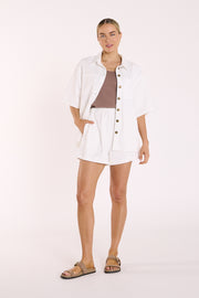 Arlo Denim Short - White