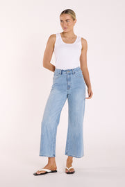 Cassie Cropped Leg Jean - Light Blue
