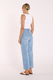 Cassie Cropped Leg Jean - Light Blue