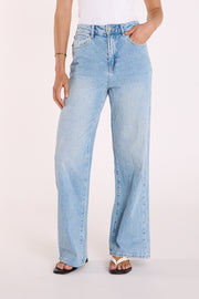 Cassie Wide Leg Jean - Light Blue