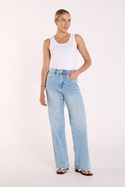 Cassie Wide Leg Jean - Light Blue
