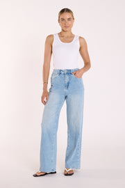 Cassie Wide Leg Jean - Light Blue