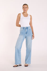 Cassie Wide Leg Jean - Light Blue