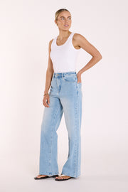 Cassie Wide Leg Jean - Light Blue