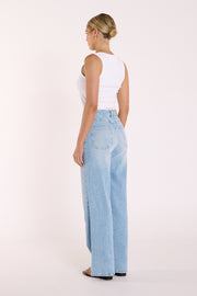 Cassie Wide Leg Jean - Light Blue