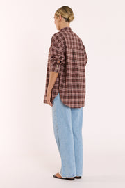 Luca Shirt - Pink Chocolate Check