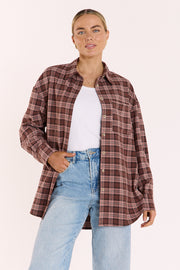 Luca Shirt - Pink Chocolate Check