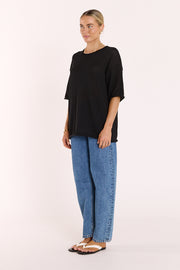 Indi Oversized Tee - Black