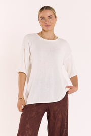 Indi Oversized Tee - White