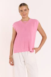 Jasper Knitted Tank - Pink