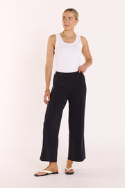 Noah Cropped Pant - Navy Stripe