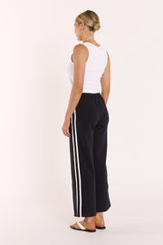 Noah Cropped Pant - Navy Stripe