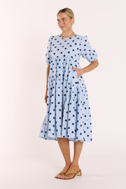 Elle Dress - Navy Spot