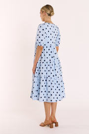 Elle Dress - Navy Spot