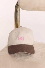 Gigi Two-Tone Cap - Chocolate Pink