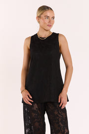 Valerie Tank - Black Lace