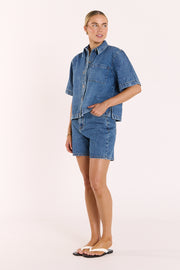 Grace Denim Short - Dark Blue