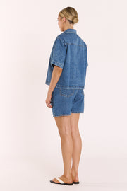 Grace Denim Shirt - Dark Blue
