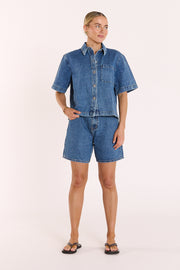 Grace Denim Short - Dark Blue