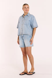 Grace Denim Shirt - Capri Blue