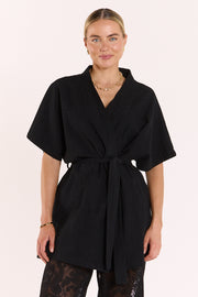 Pippa Wrap Dress - Black