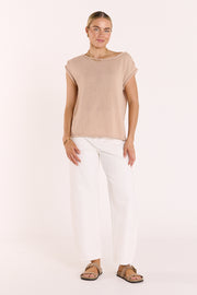Indi Knitted Top - Sand