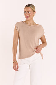 Indi Knitted Top - Sand