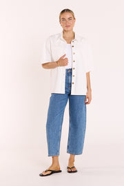 PRE-ORDER Lola Cropped Barrel Jean - Deep Blue