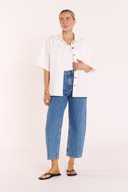 PRE-ORDER Lola Cropped Barrel Jean - Deep Blue