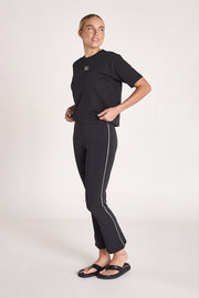 Cassidy Cropped Flare - Black Stripe