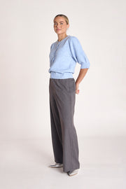 Estelle Button Up Top -  Powder Blue