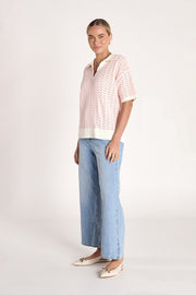Emma Crochet Top - Pink