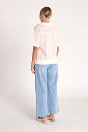 Emma Crochet Top - Pink