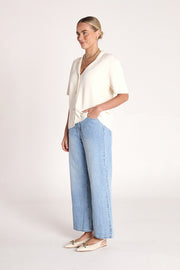 Goldie Knitted Shirt - Cream