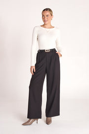 Claire Long Sleeve Top - White