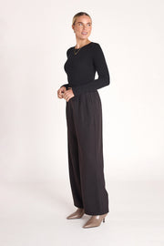 Claire Long Sleeve Top - Black