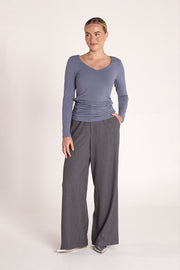 Julia Long Sleeve Top - Slate