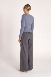 Julia Long Sleeve Top - Slate