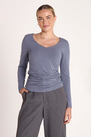 Julia Long Sleeve Top - Slate