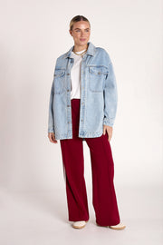 Juno Denim Shacket - Blue