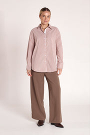 Emily Shirt - Cocoa Stripe