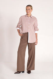 Emily Shirt - Cocoa Stripe