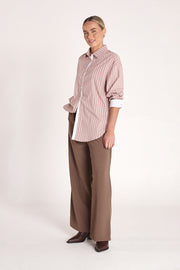 Emily Shirt - Cocoa Stripe