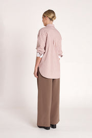 Emily Shirt - Cocoa Stripe