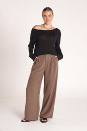 Indi Long Sleeve Top - Black