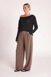 Indi Long Sleeve Top - Black