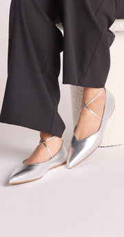 Haruna Flat - Silver Metallic