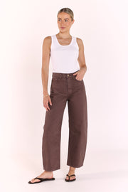 PRE-ORDER Lola Barrel Jean - Chocolate