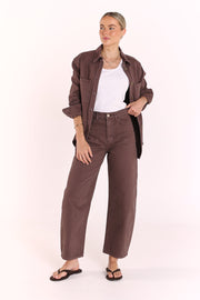 PRE-ORDER Lola Barrel Jean - Chocolate