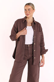 PRE-ORDER Lola Denim Jacket - Chocolate